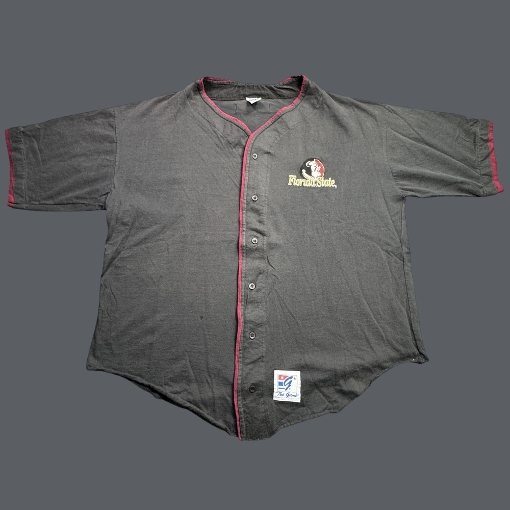 Florida State The Game Baseball Jersey Mens XL Black Vintage 90s Seminoles‎ NCAA